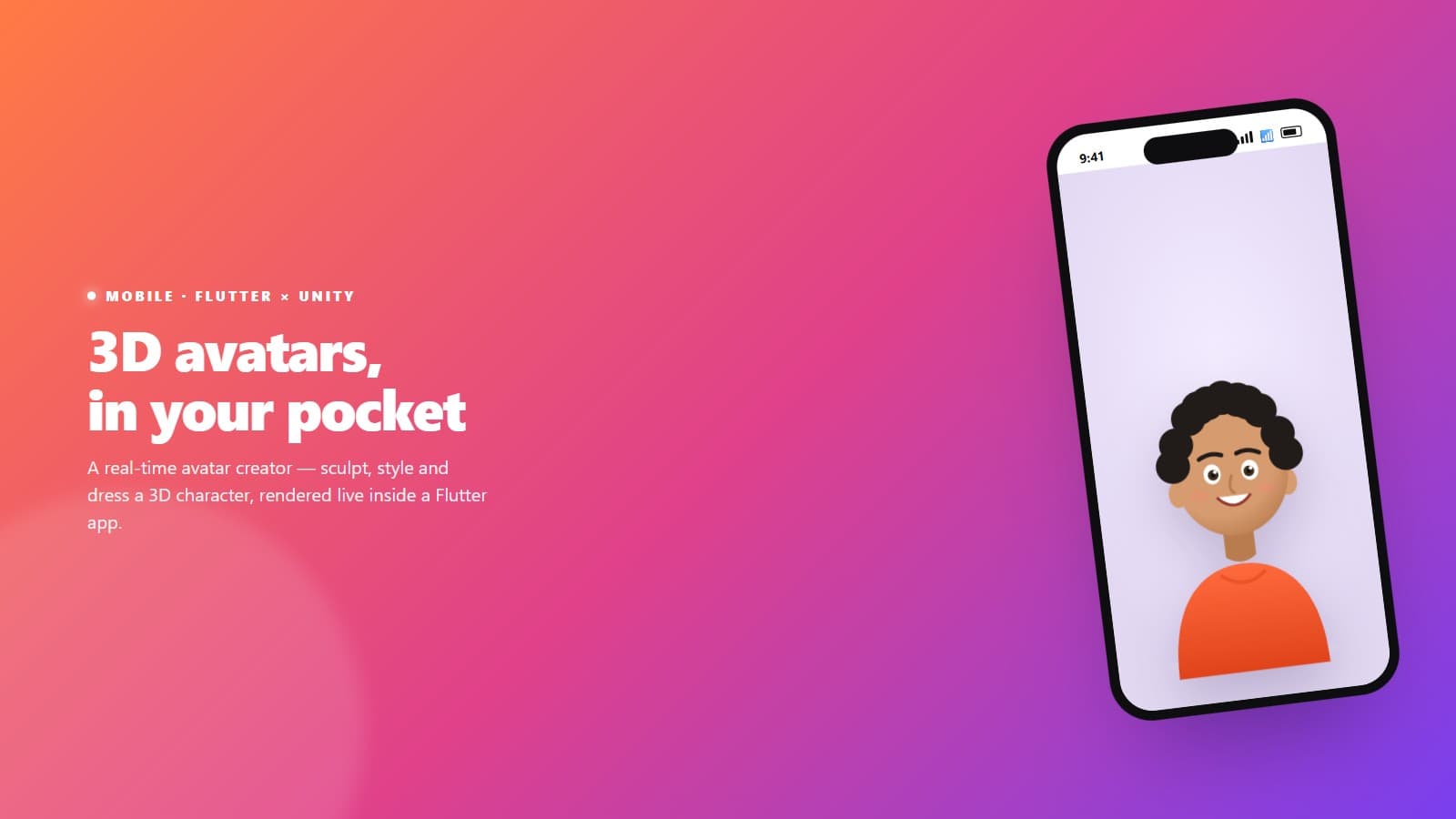 Flutter 3D Avatar Creator